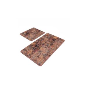 Hnědé sametové koupelnové předložky v sadě 2 ks 60x100 cm – Mila Home