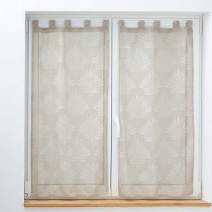 Hnědé voálové záclony v sadě 2 ks 60x90 cm Levita – douceur d'intérieur