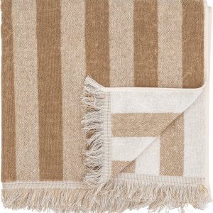 Hnědo-béžový bavlněný ručník 50x100 cm Elaia – Bloomingville