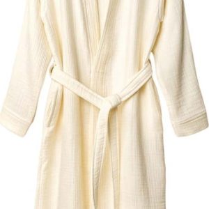 Krémový mušelínový župan velikost L/XL Kimono – Foutastic