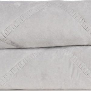 Krémový sametový prošívaný přehoz 230x260 cm – Ixia