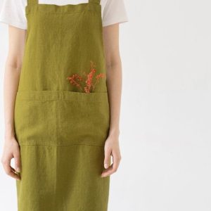 Lněná zástěra Crossback – Linen Tales