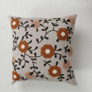 Lněný dekorační polštář 43x43 cm Fulya – Mioli Decor