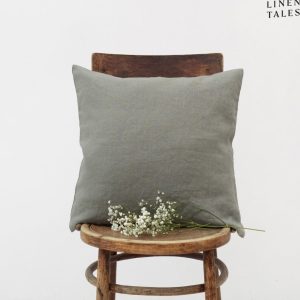 Lněný povlak na polštář 50x50 cm Khaki – Linen Tales