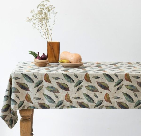 Lněný ubrus 350x350 cm Golden Fall – Linen Tales