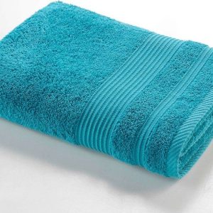 Modrá froté bavlněná osuška 70x130 cm Tendresse – douceur d'intérieur