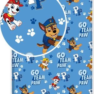 Modré napínací bavlněné dětské prostěradlo 90x200 cm Paw Patrol – Jerry Fabrics
