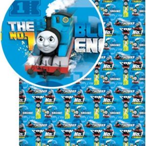 Modré napínací bavlněné dětské prostěradlo 90x200 cm Thomas the Tank Engine – Jerry Fabrics