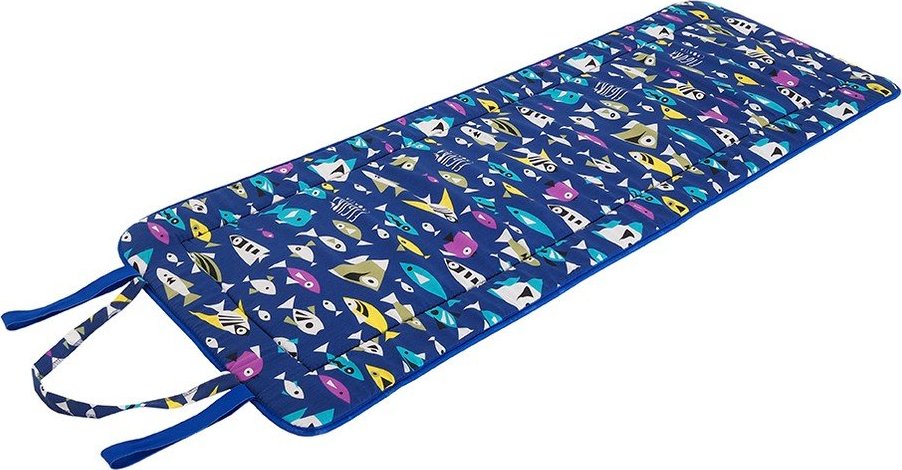 Modrý zahradní podsedák na lehátko 52x148 cm Fishes – B.E.S.