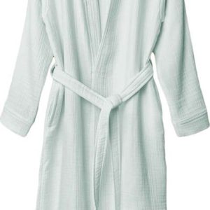 Mušelínový župan v mentolové barvě velikost L/XL Kimono – Foutastic