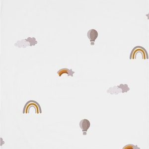 Napínací dětské prostěradlo z bavlněného saténu 200x90 cm Balloon Dreaming - Butter Kings