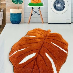 Oranžová koupelnová předložka 80x120 cm Frunze – Foutastic