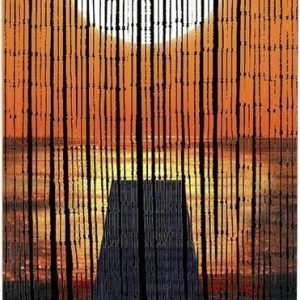 Oranžový bambusový závěs do dveří 200x90 cm Sunset - Maximex
