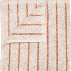 Oranžový/béžový froté ručník z Bio bavlny 30x50 cm Arto – Blomus