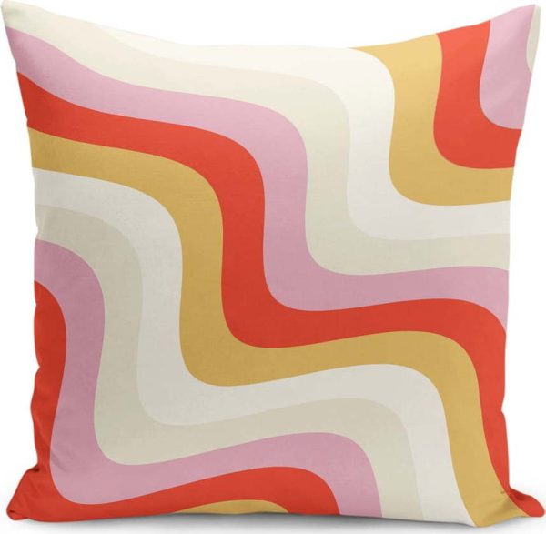 Povlak na polštář 43x43 cm Creamy Raspberry Swirl – Mila Home