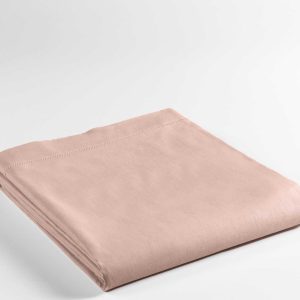 Růžové bavlněné prostěradlo 180x290 cm Lina – douceur d'intérieur
