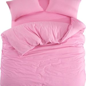 Růžové povlečení na jednolůžko/prodloužené s prostěradlem/3dílné 160x220 cm Classic – Mila Home