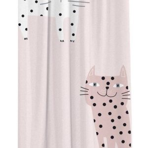 Růžový dětský závěs 250x110 cm Meow Meow - Butter Kings