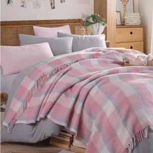 Růžový přehoz 180x220 cm Warm Soft – Mijolnir
