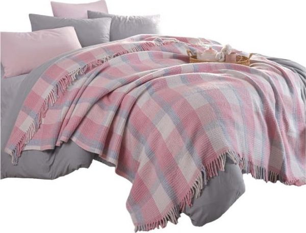Růžový přehoz 180x220 cm Warm Soft – Mijolnir