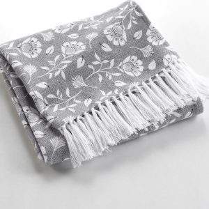Šedá deka 125x150 cm Flavie – douceur d'intérieur