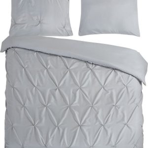 Šedé prodloužené povlečení na dvoulůžko z mikrovlákna 200x220 cm Pure Elegance – Good Morning