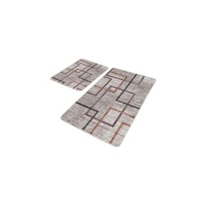 Šedé sametové koupelnové předložky v sadě 2 ks 60x100 cm – Mila Home