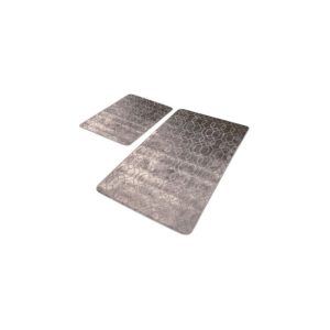 Šedé sametové koupelnové předložky v sadě 2 ks 60x100 cm – Mila Home