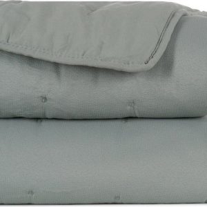 Šedozelený prošívaný přehoz 180x260 cm – Ixia