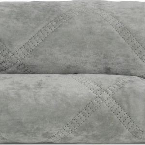 Šedozelený sametový prošívaný přehoz 180x260 cm – Ixia