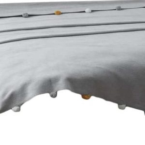 Šedý fleecový přehoz 150x200 cm Pom Pom – Mijolnir