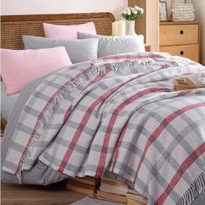 Šedý přehoz 180x220 cm Warm Soft – Mijolnir