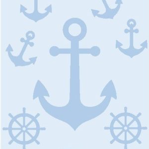 Světle modrá froté bavlněná plážová osuška 70x140 cm Anchor – B.E.S.
