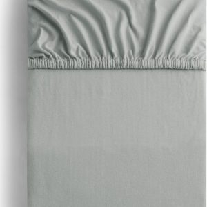Světle šedé napínací prostěradlo jersey 180x200 cm Amber – Restilo