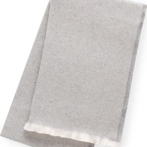 Světle šedý pléd s podílem bavlny Euromant Linen