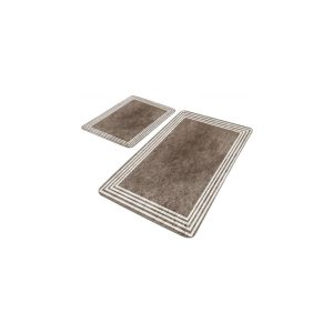 Taupe sametové koupelnové předložky v sadě 2 ks 60x100 cm – Mila Home