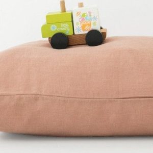 Terakotově hnědý lněný povlak na polštář Linen Tales