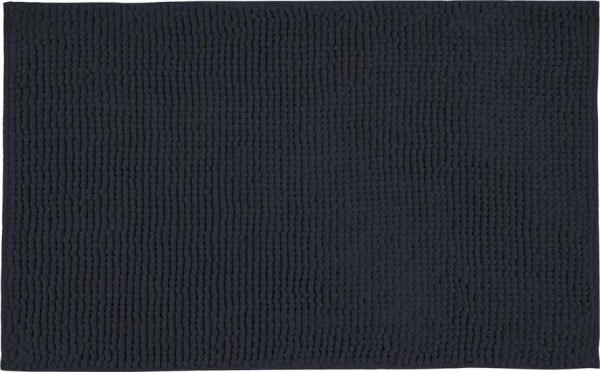 Tmavě modrá textilní koupelnová předložka 50x80 cm Chenille – Allstar