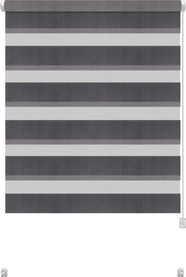 Tmavě šedá roleta den a noc 68x215 cm Zebra – Gardinia