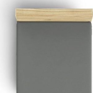 Tmavě šedé napínací bavlněné prostěradlo 160x200 cm - Mijolnir