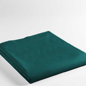 Tmavě zelené bavlněné prostěradlo 180x290 cm Lina – douceur d'intérieur