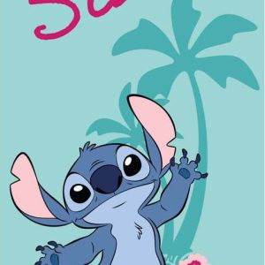 Tyrkysová dětská osuška z mikrovlákna 70x140 cm Lilo and Stitch "Hawaii" – Jerry Fabrics