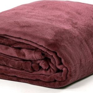 Vínový přehoz z mikroplyše na dvoulůžko 180x220 cm Cosy – Tiseco Home Studio