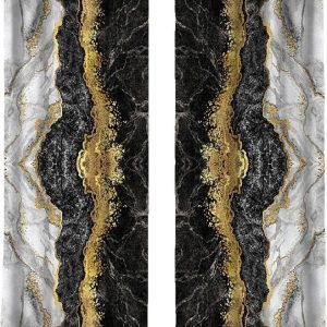 Závěsy v černo-zlaté barvě v sadě 2 ks 140x260 cm – Mila Home