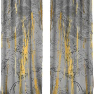 Závěsy v šedo-zlaté barvě v sadě 2 ks 140x260 cm – Mila Home