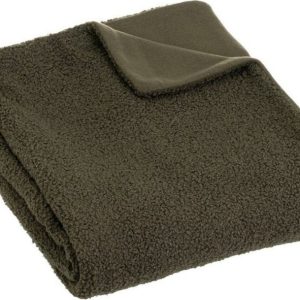Zelená deka s beránkem 130x160 cm Sherpa Bouclé – Casa Selección
