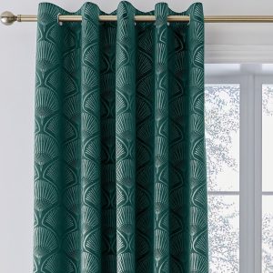 Zelené dimout závěsy v sadě 2 ks 229x229 cm Art Deco Pearl – Catherine Lansfield