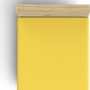 Žluté napínací bavlněné prostěradlo 140x200 cm – Mijolnir