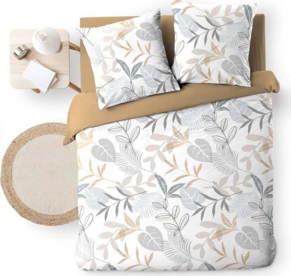 Žluto-bílé prodloužené povlečení na dvoulůžko 240x220 cm Kimberly – douceur d'intérieur