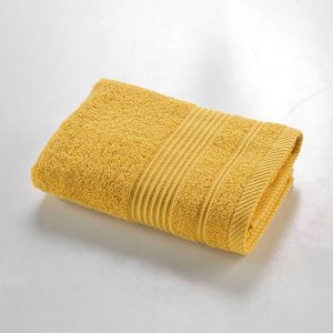 Žlutý froté bavlněný ručník 50x90 cm Tendresse – douceur d'intérieur